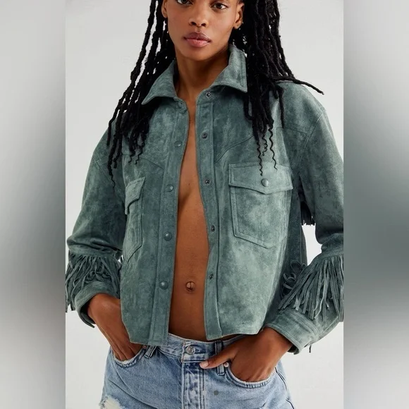 NWT! Free People x Blank NYC Twist & Shout Vegan Jacket Sz XS - Picture 2 of 3